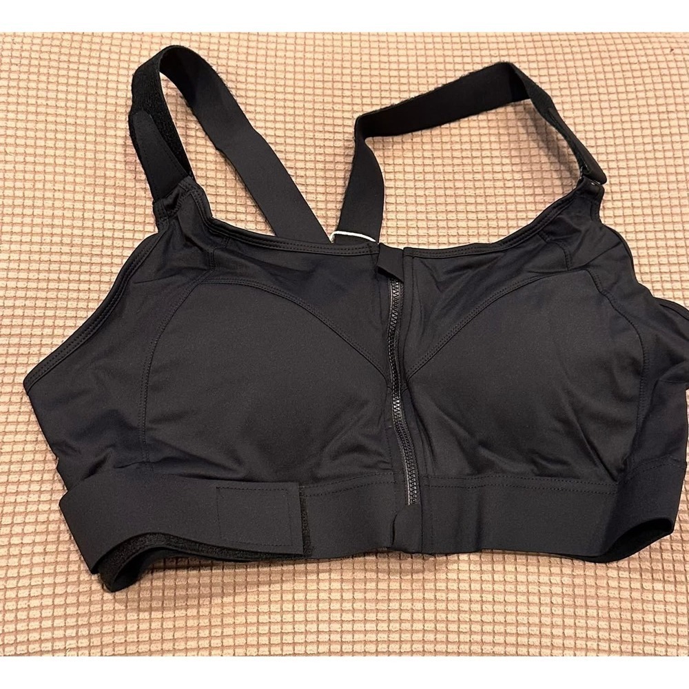 GYMAGINE Sports Bra Zip front, large bust full coverage 2XL